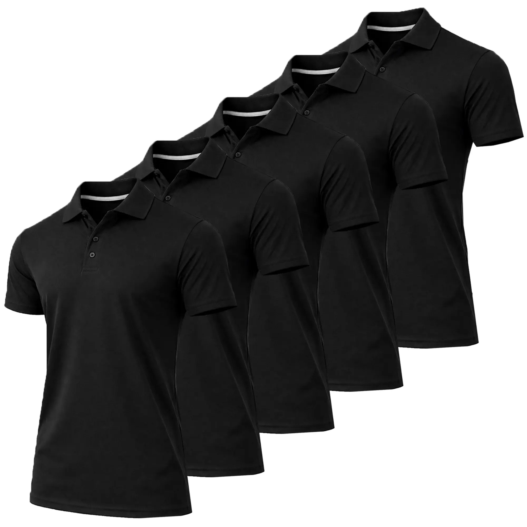 👕👕Men's Performance Polo Shirt with Ribbed Sleeves