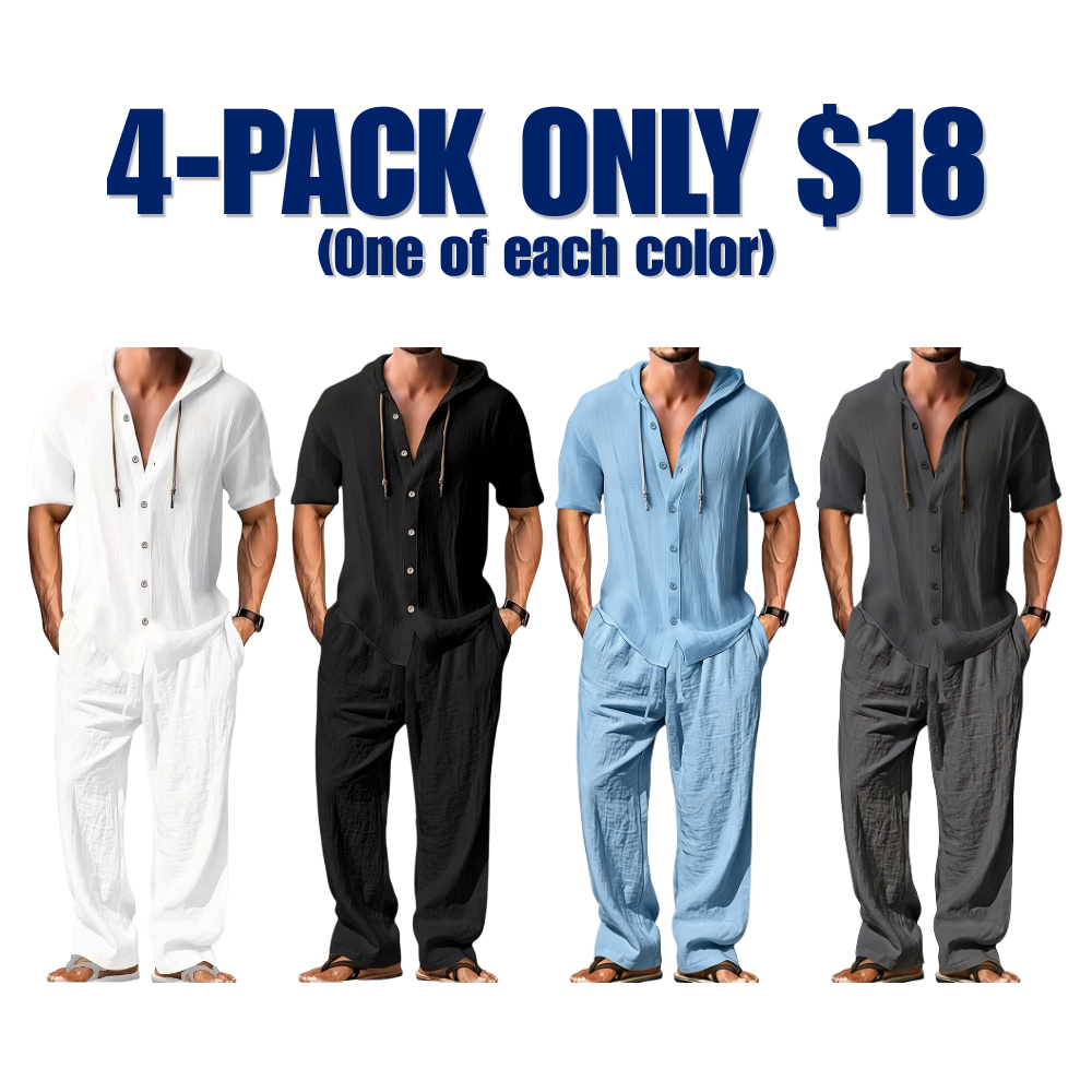 Men’s lightweight two-piece set with a hood