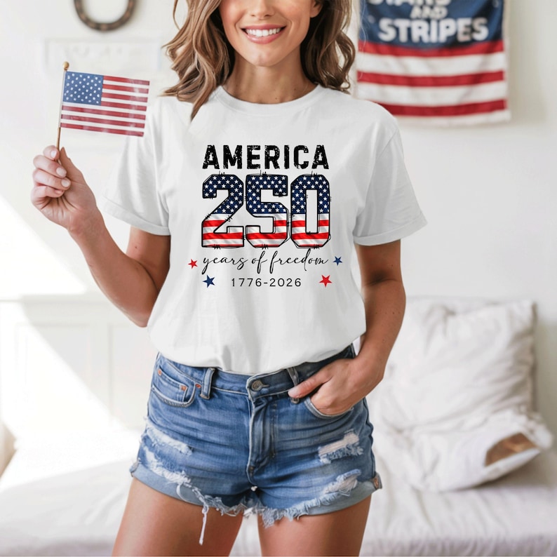 United States of America 250th Anniversary Kids Shirt,250th Anniversary Tee,Patriotic Flag 4th of July Shirt,250 Years of Independence Shirt