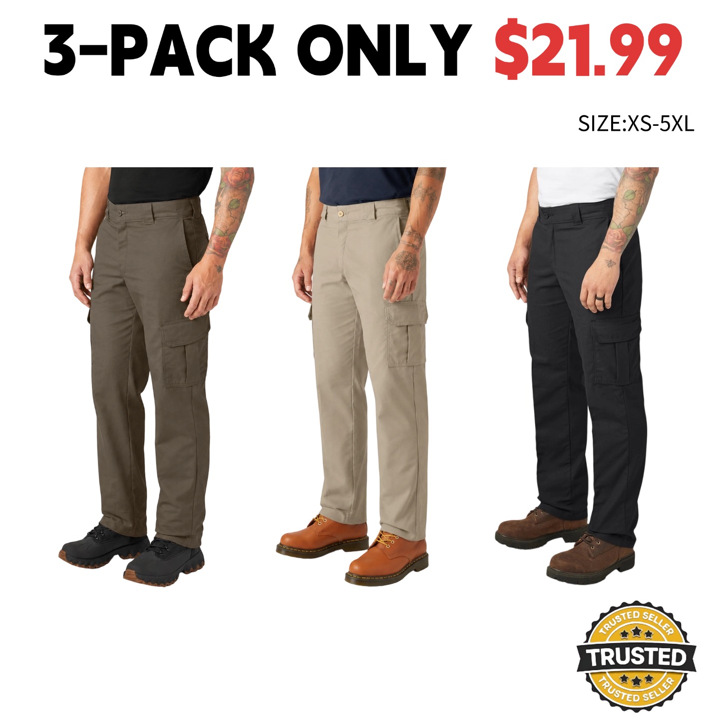 Men's Classic FLEX Series Regular Fit Cargo Pants
