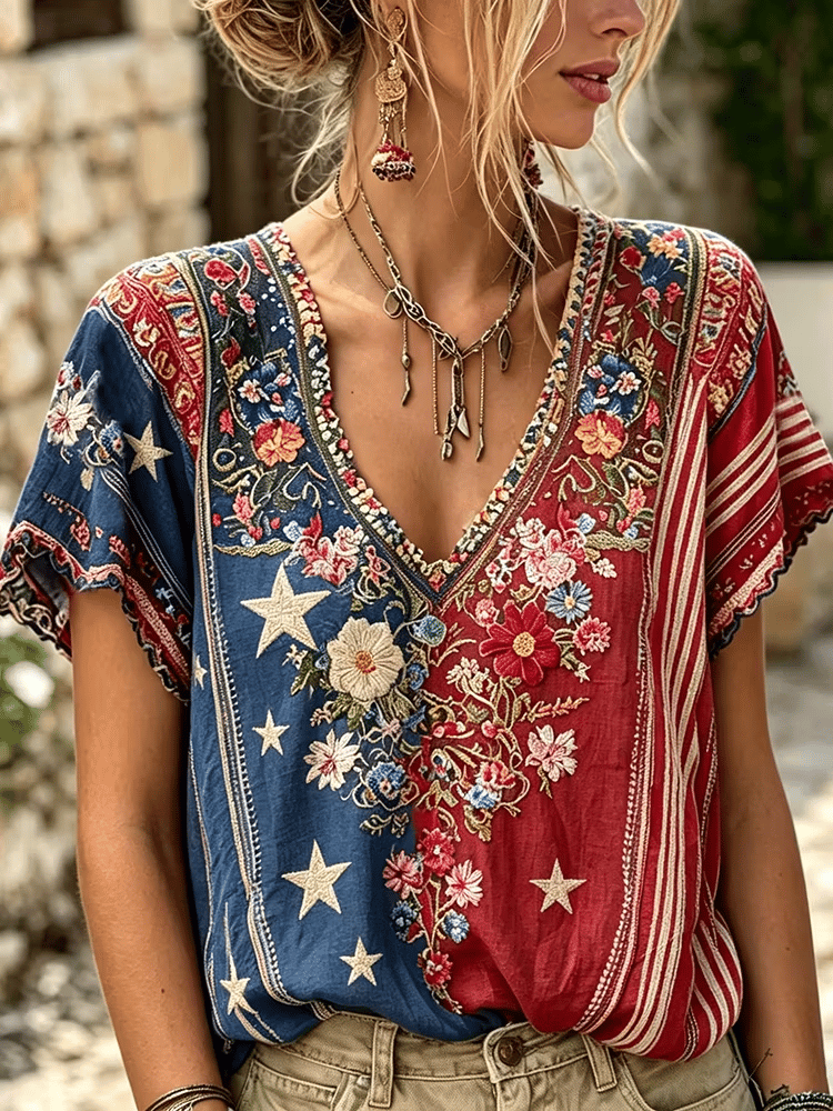Women's USA 250th Anniversary Print Top