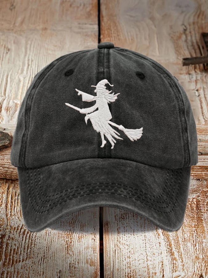 Halloween Witch Print Baseball Cap