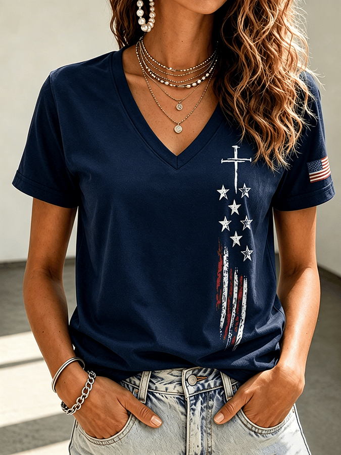 Women's Casual Print Short-Sleeve T-Shirt