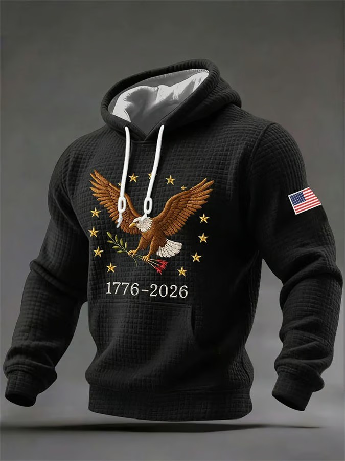 Men'S Classic Casual Printed Hooded Sweatshirt