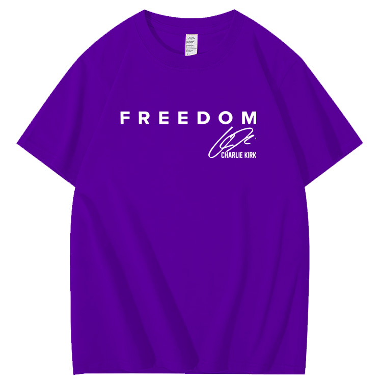 Freedom Pattern100% Cotton T-Shirt