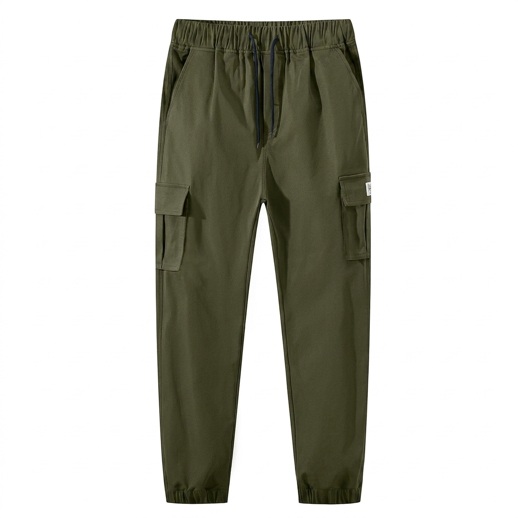 Men's 5-Pack Multi-Pocket Cargo Jogger Pants – Slim Fit, Tapered Leg, Casual Streetwear