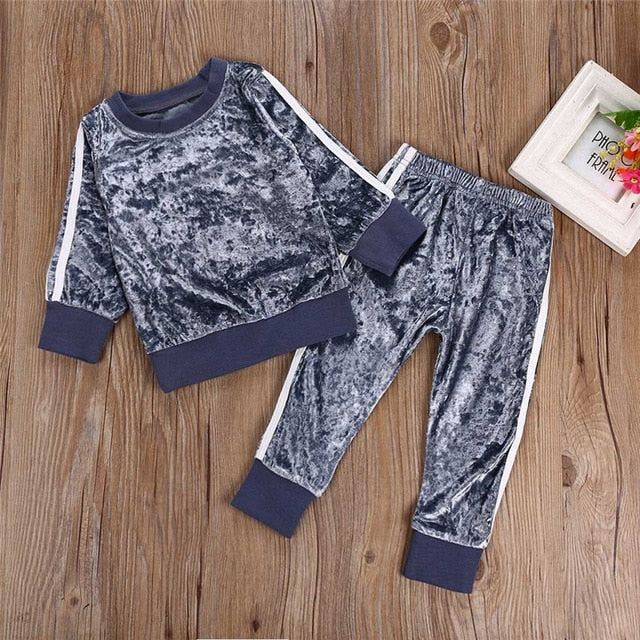 Long Sleeve-o-Neck Girl Clothing Set