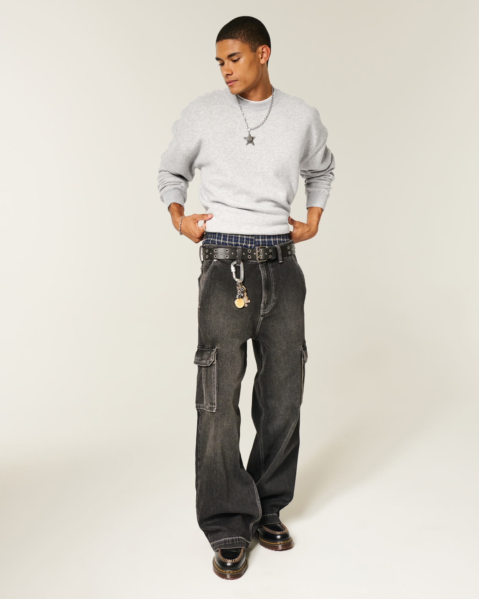 Boxy Camo Crew Sweatshirt