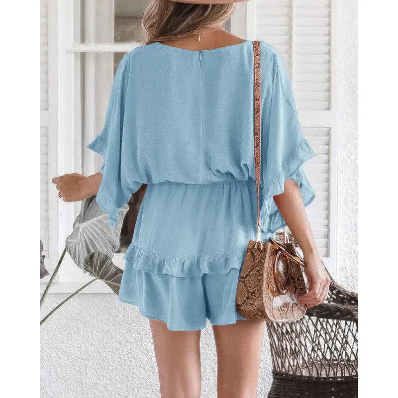 Women's Coastal Breeze Ruffle Romper