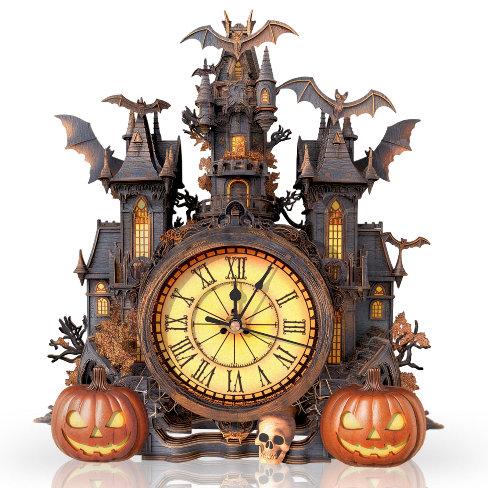 Mysterious CastleDIY Wooden Clock, 3D Puzzle Craft Kit