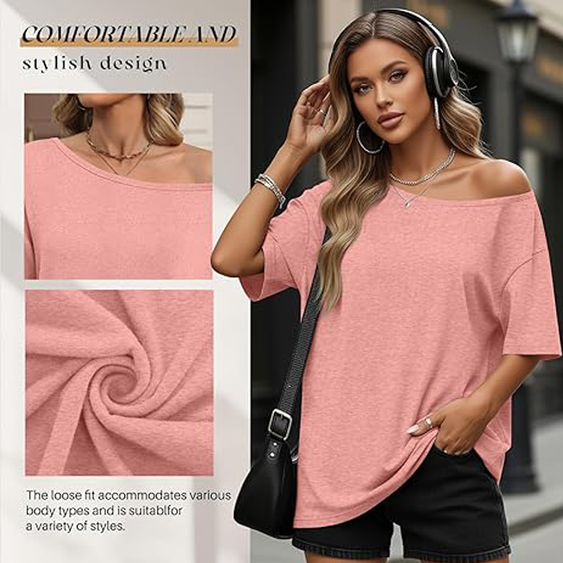 Casual basic short-sleeved T-shirt