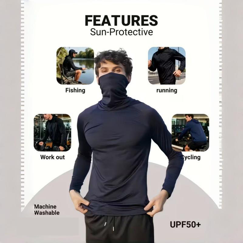 Men's Casual Hoodie Pullovers UPF Sun Protection Soft Breathable
