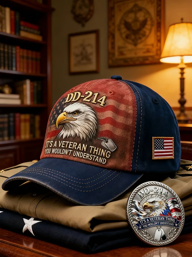 Unisex Eagle and American Flag Hat
