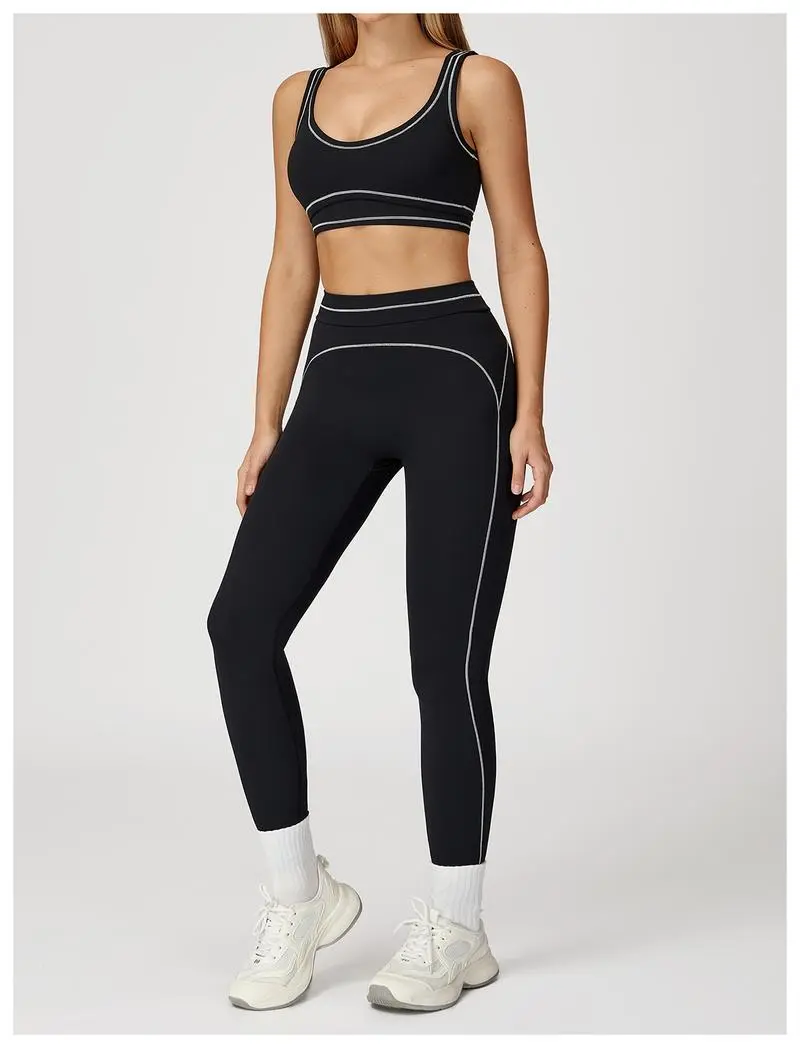 Women’s 2-Piece Sports Set – Color-Block Yoga Outfit