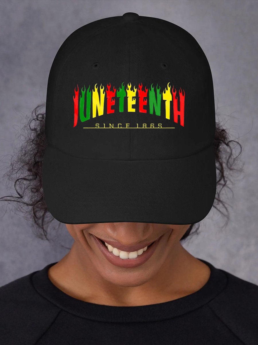✊🏾Black-Owned✊🏾Unisex Juneteenth Since 1865 Print Baseball Cap