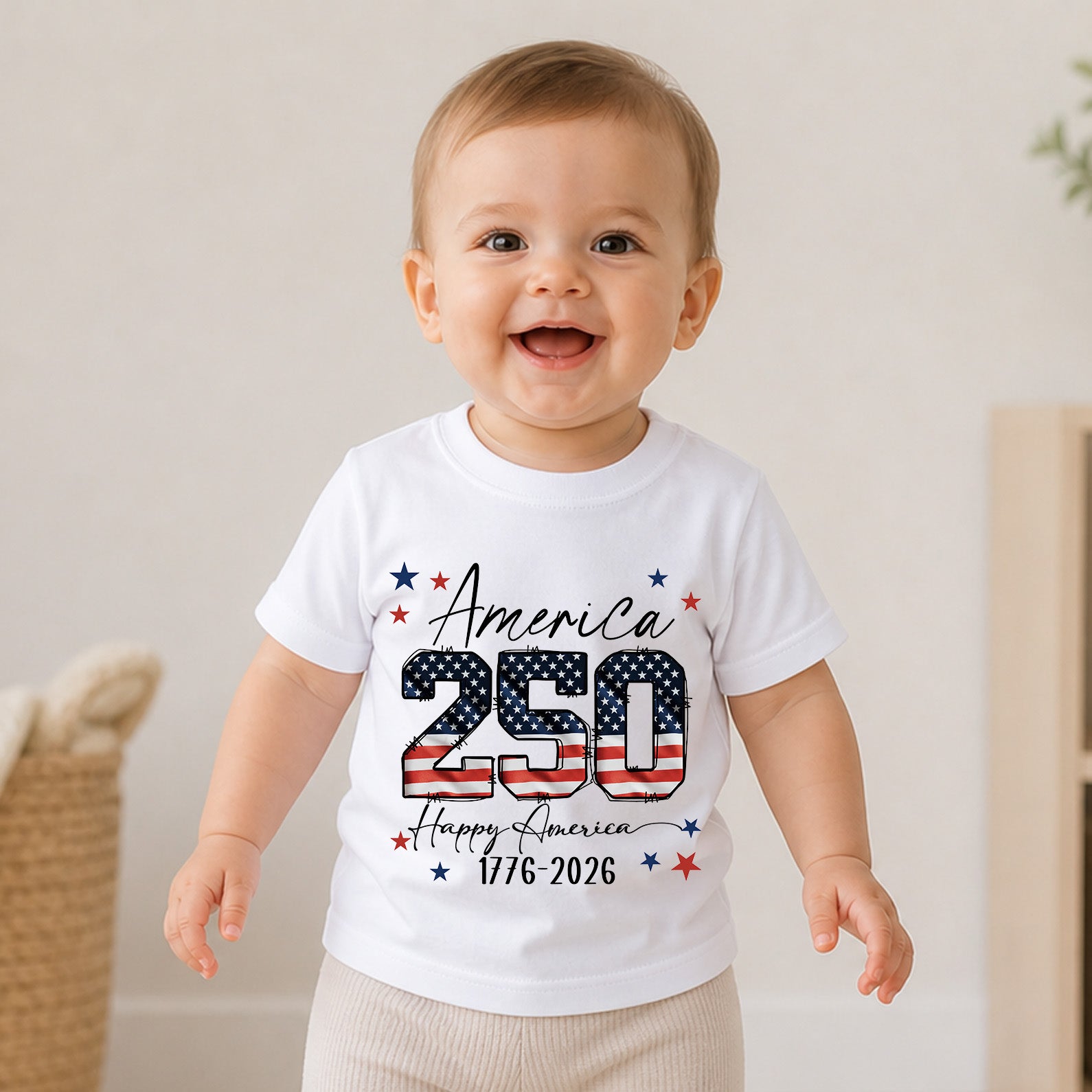 250 Years Anniversary Kids Shirt, Patriotic USA 4th of July Toddler Tee, America 1776-2026 Freedom Shirt 685103