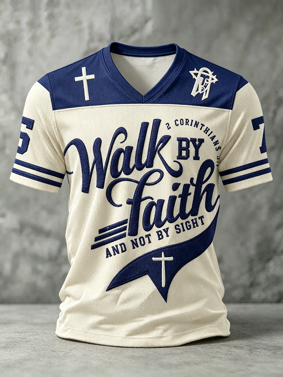 Men'S Walk By Faith V-Neck T-Shirt