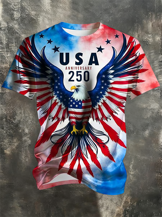Men's Vintage American 250th Anniversary Short-Sleeve T-Shirt
