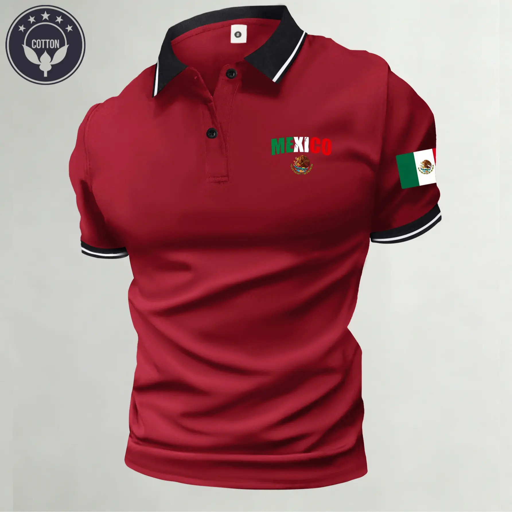 Men's Summer Pure Cotton Short-Sleeve Polo Shirt