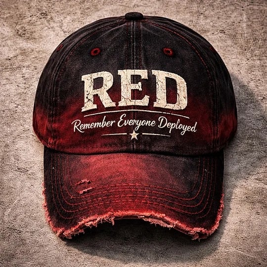 Red Friday Print Casual Hat (Unisex)