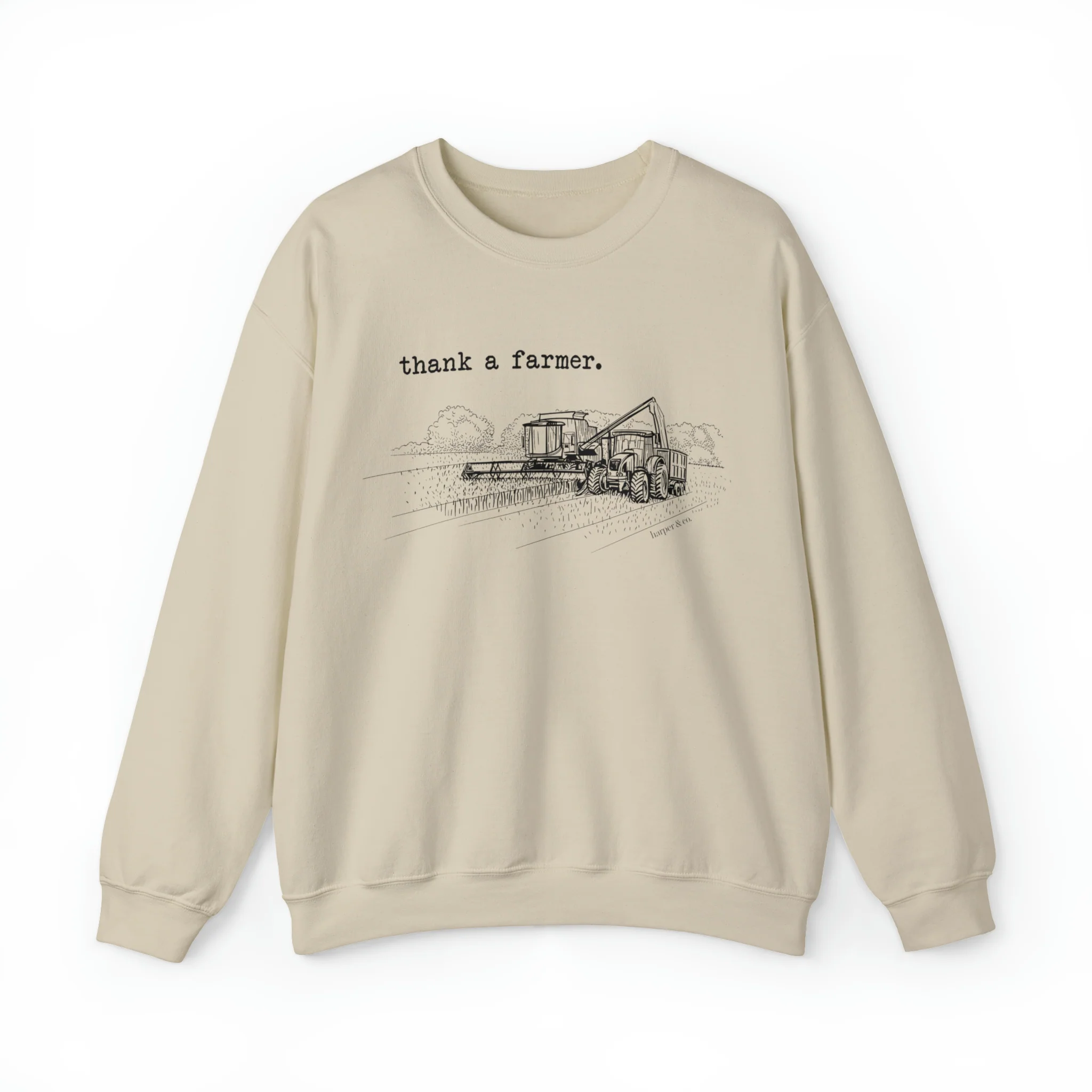 Thank a Farmer Combine Unisex Heavy Blend? Crewneck Sweatshirt