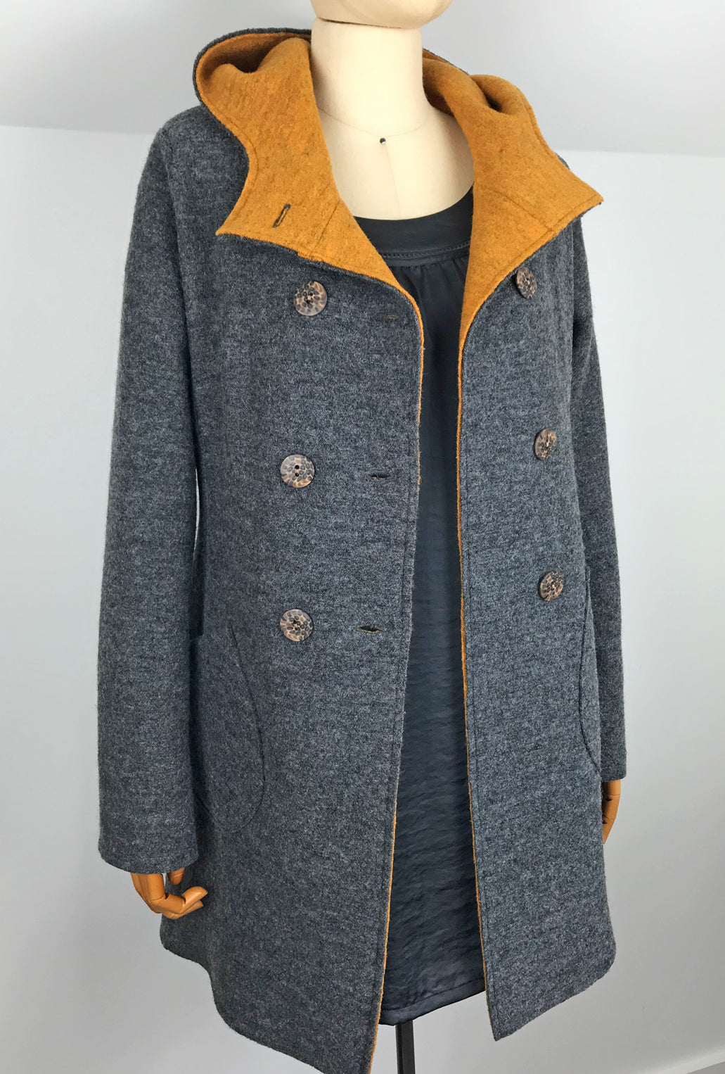 CHARCOAL CAR COAT