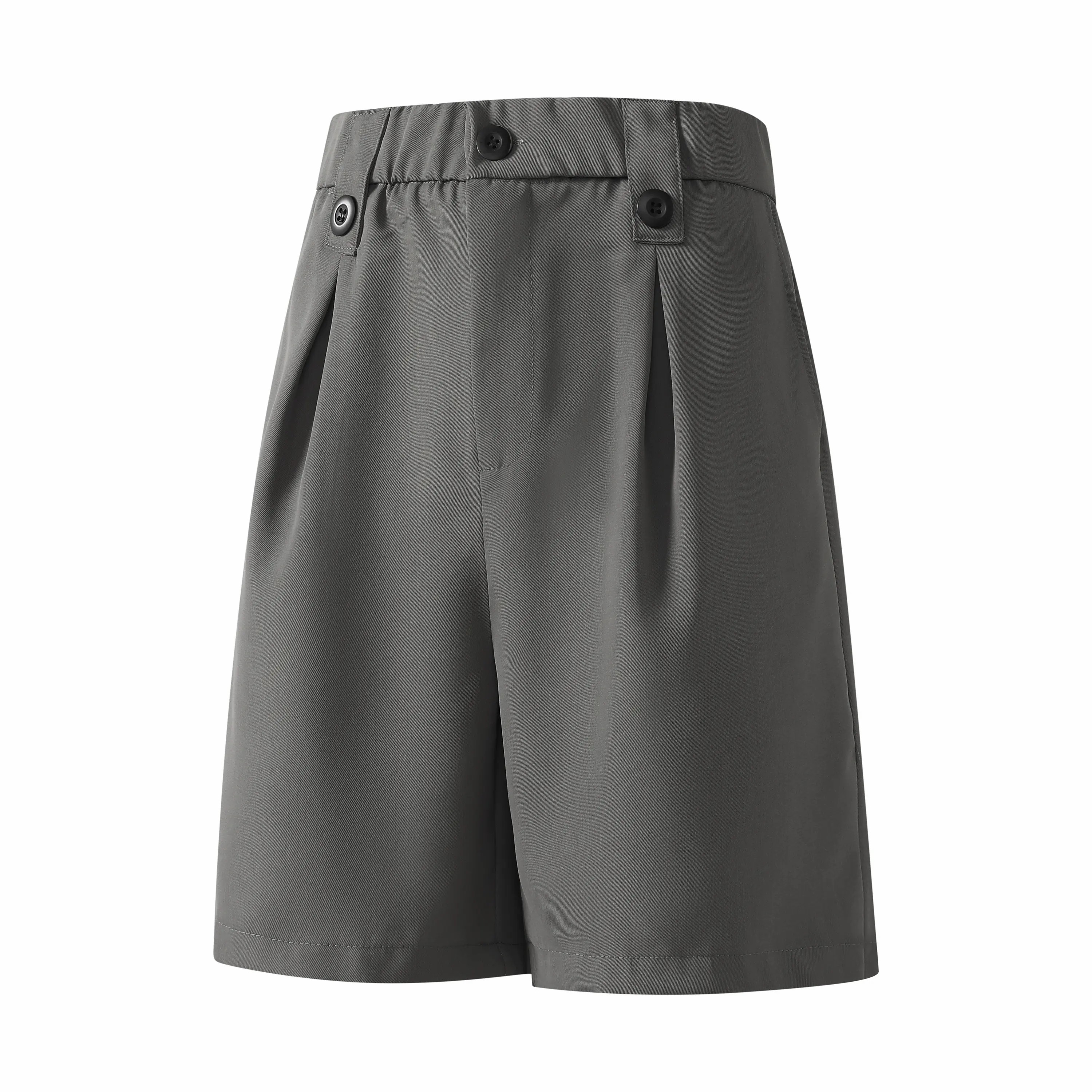 Men's High Waisted Pleated Dress Shorts – Black Suit Shorts for Casual & Formal Summer Wear