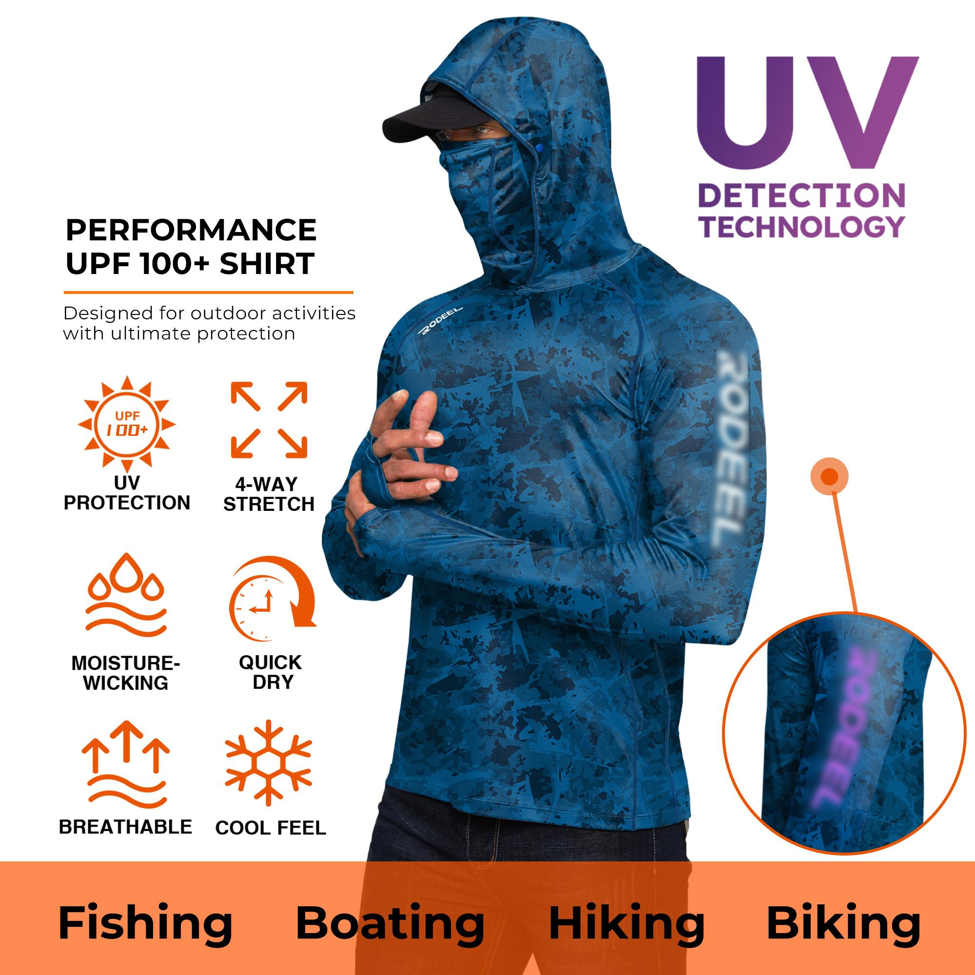 ☀️ Men's UPF 100+ Sun Protection Hoodie with Face Cover