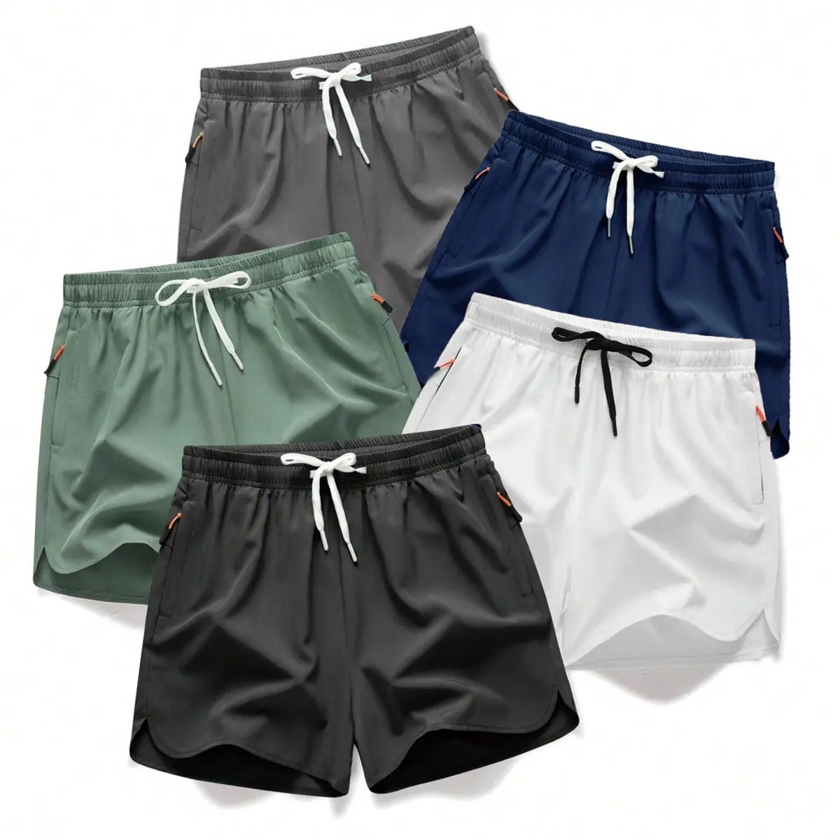 5-PACK ONLY $20 | Men's Summer Quick-Dry Breathable Beach Shorts with Zipper Pockets