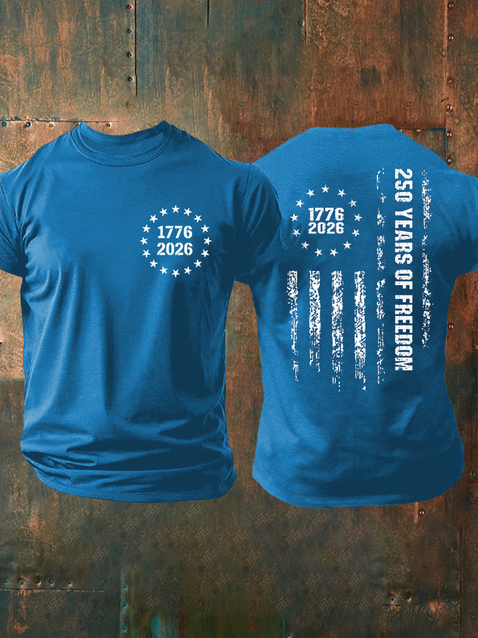 Men'S 250Th Anniversary Of USA Printed Casual T-Shirt