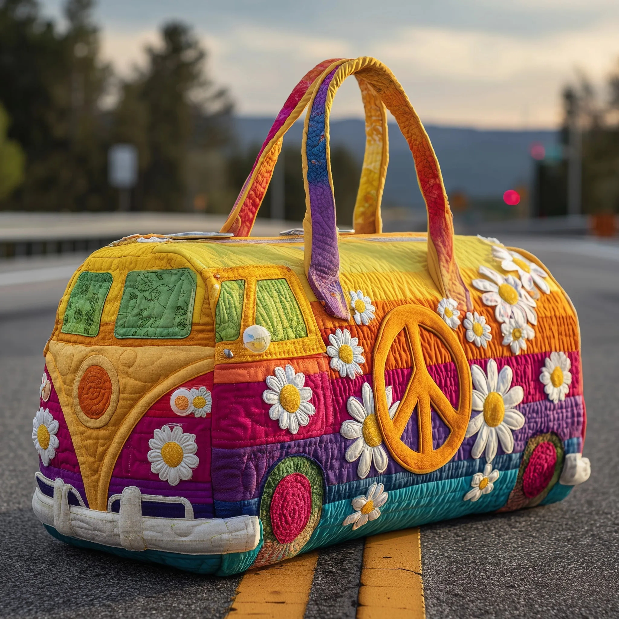Hippie Journey Quilted Duffle Bag-Fashion Trends in 2026