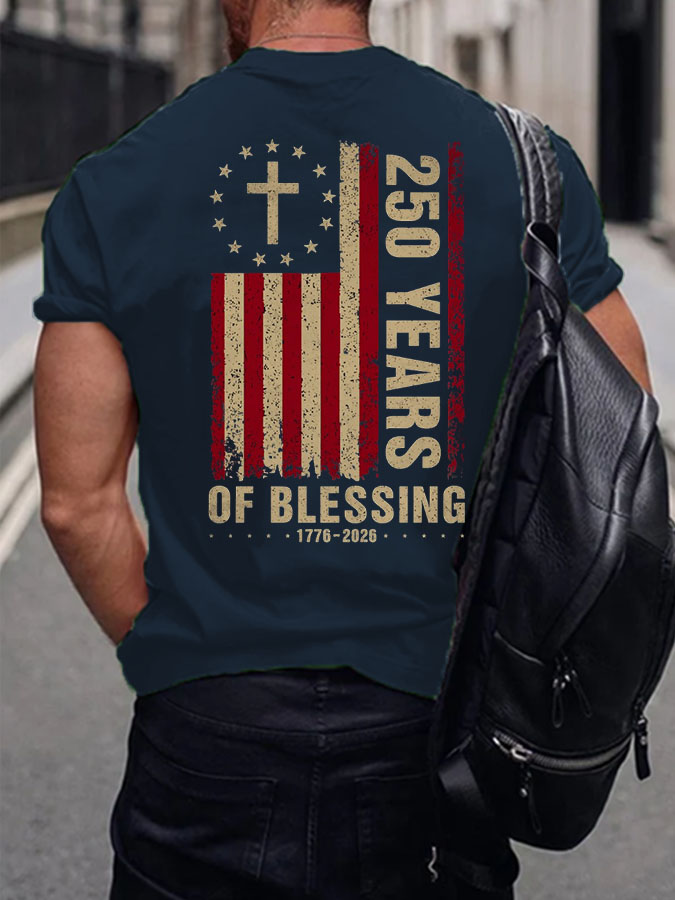 Men'S 250 Years of Blessing 1776-2026 250 Years America T-Shirt
