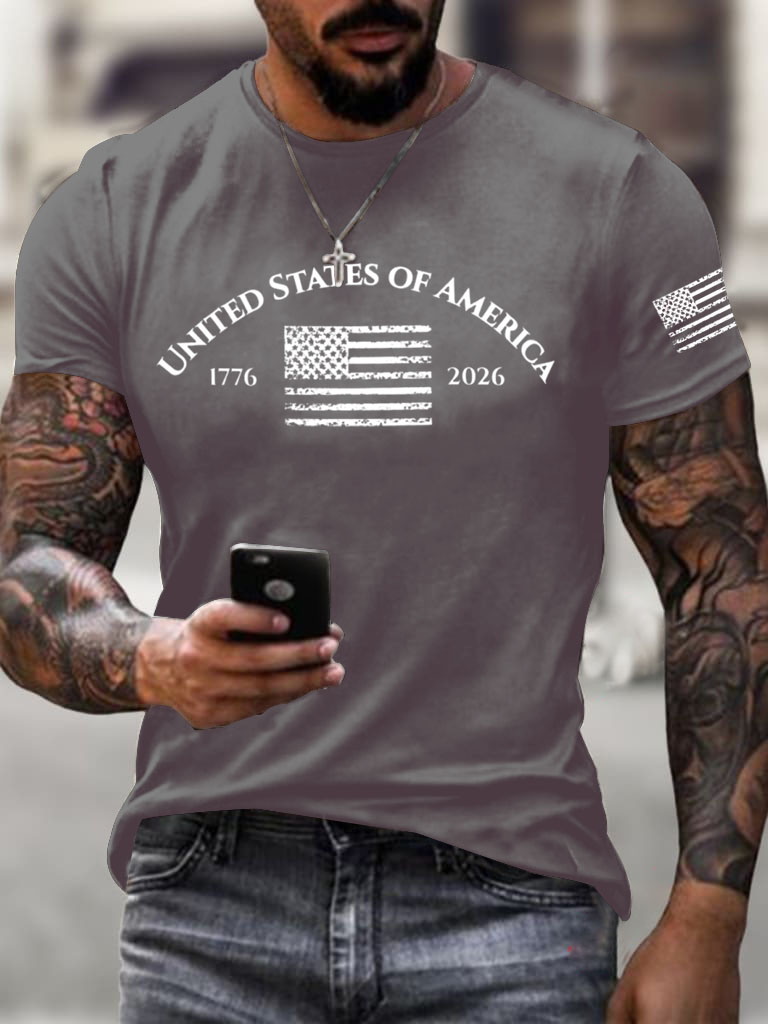 Men'S United States of America 1776-2026 American Flag T-Shirt
