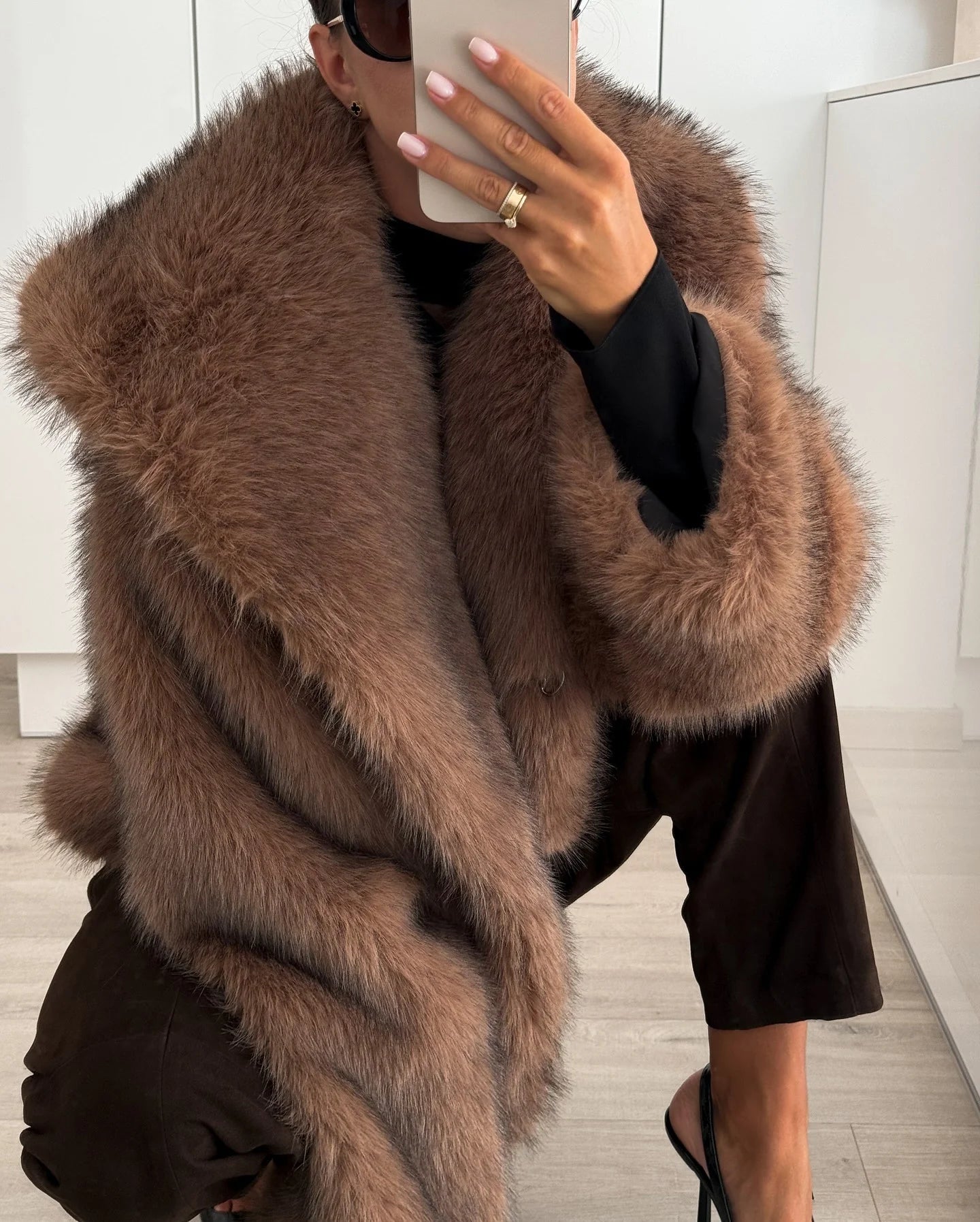 MELINA | Manteau Luxe En Fourrure