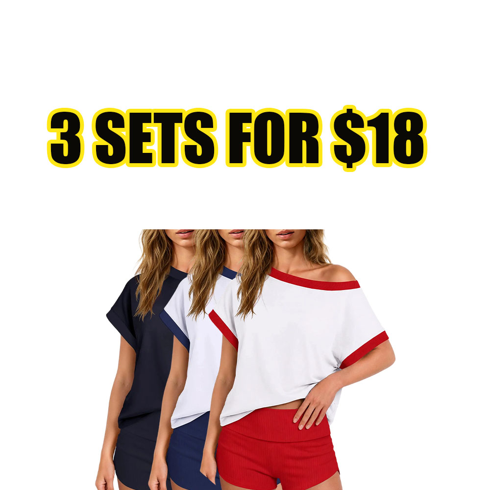 Effortless Summer Off-Shoulder Lounge Set (2-Piece)