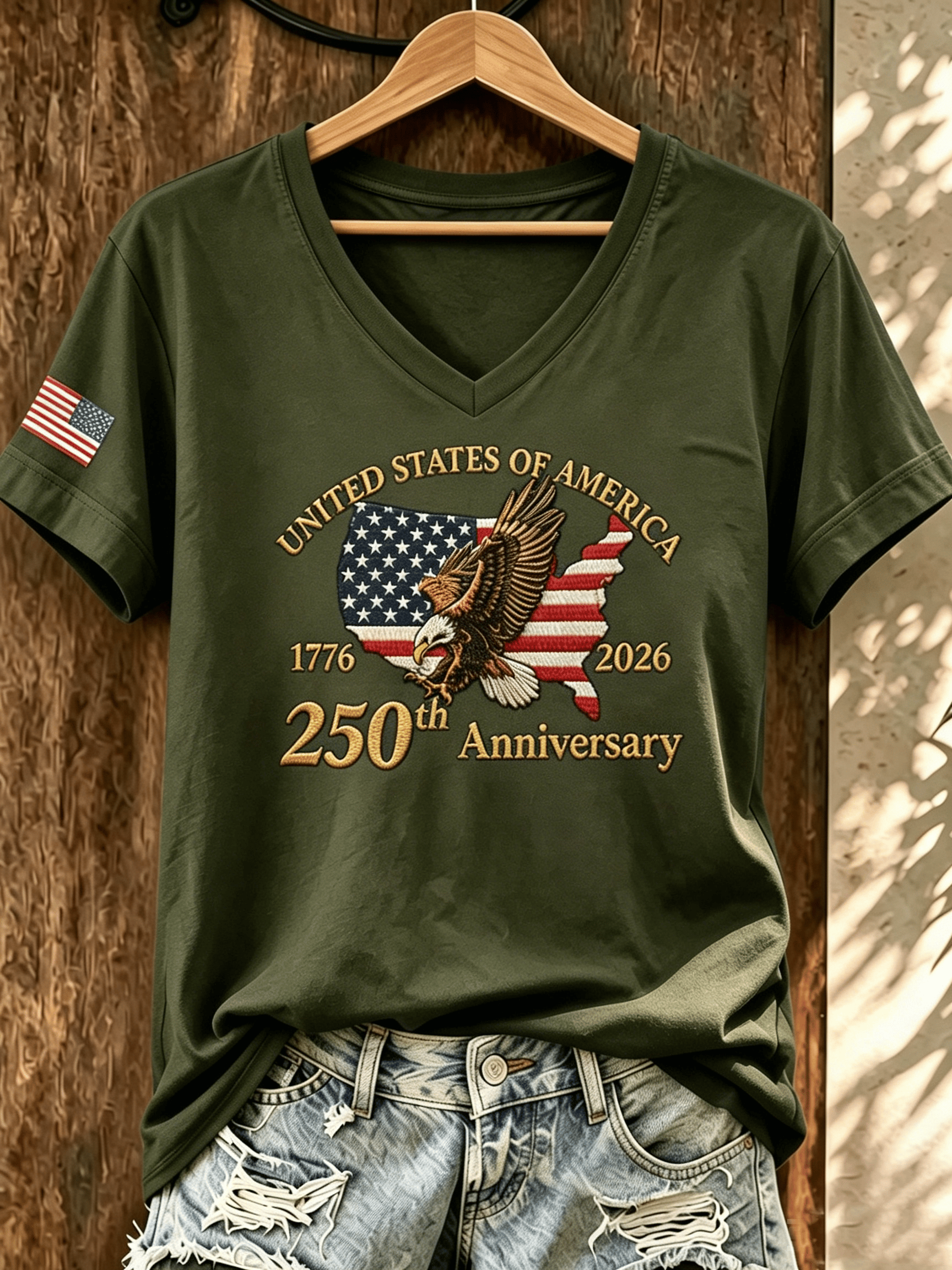 Women's USA 250th Anniversary Printed T-shirt