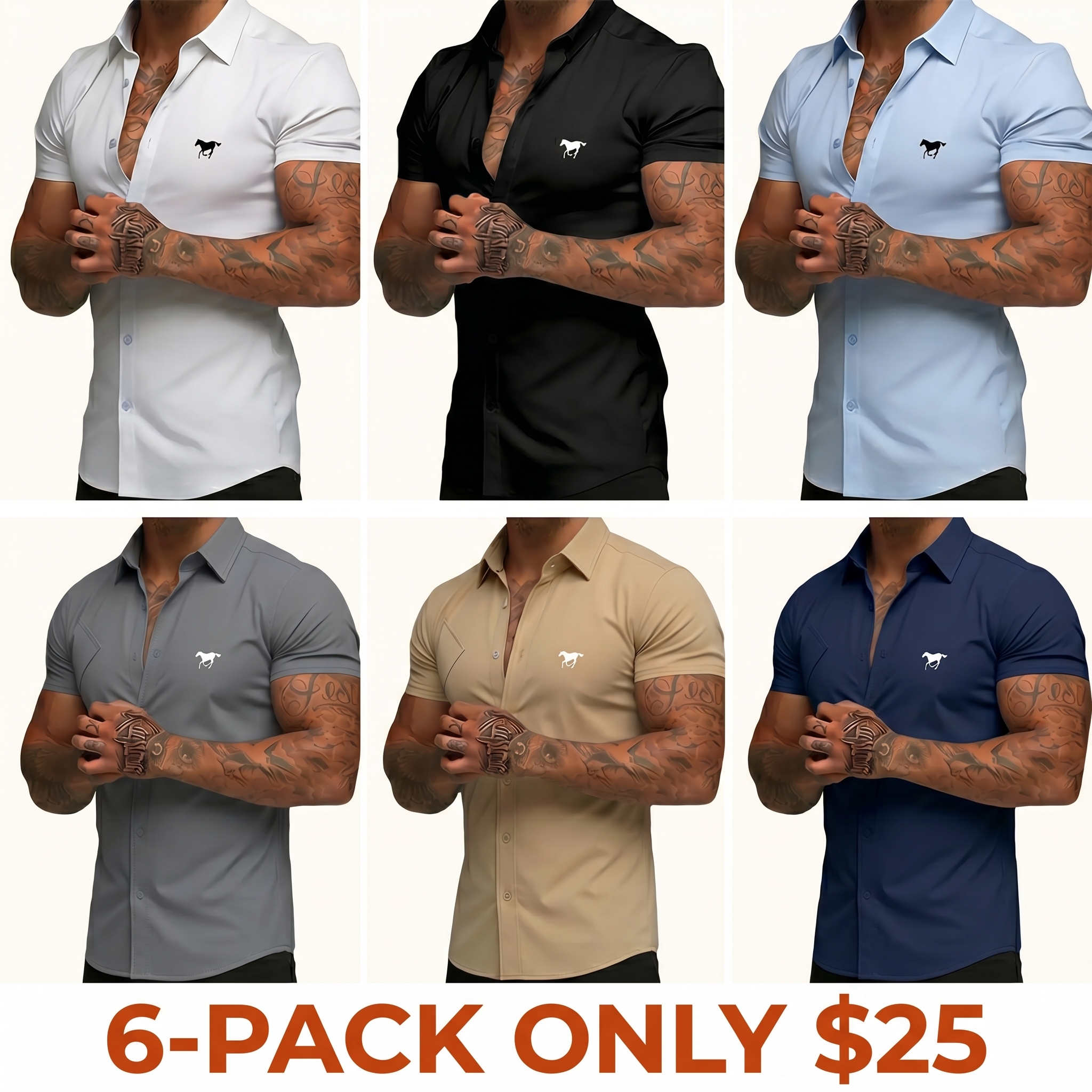 Men's Slim-Fit Short-Sleeve Shirt — Lightweight Summer Shirt