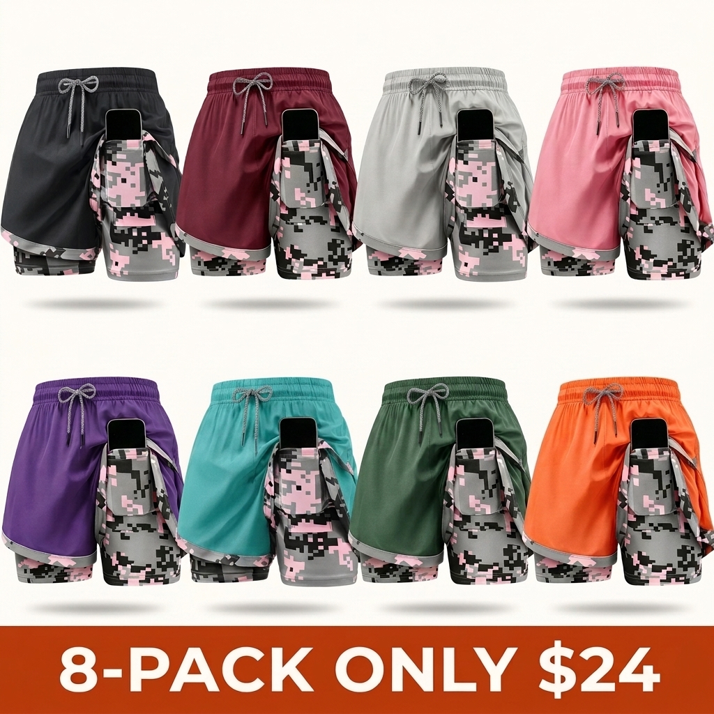 Women's yoga shorts with pockets and a drawstring waistband