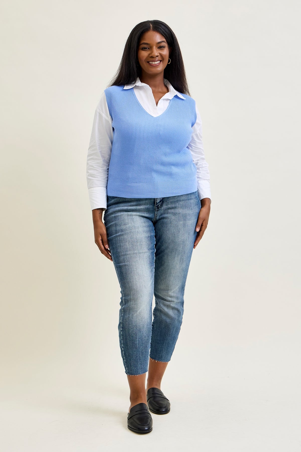 Angie Raw Hem Relaxed Fit - PLUS