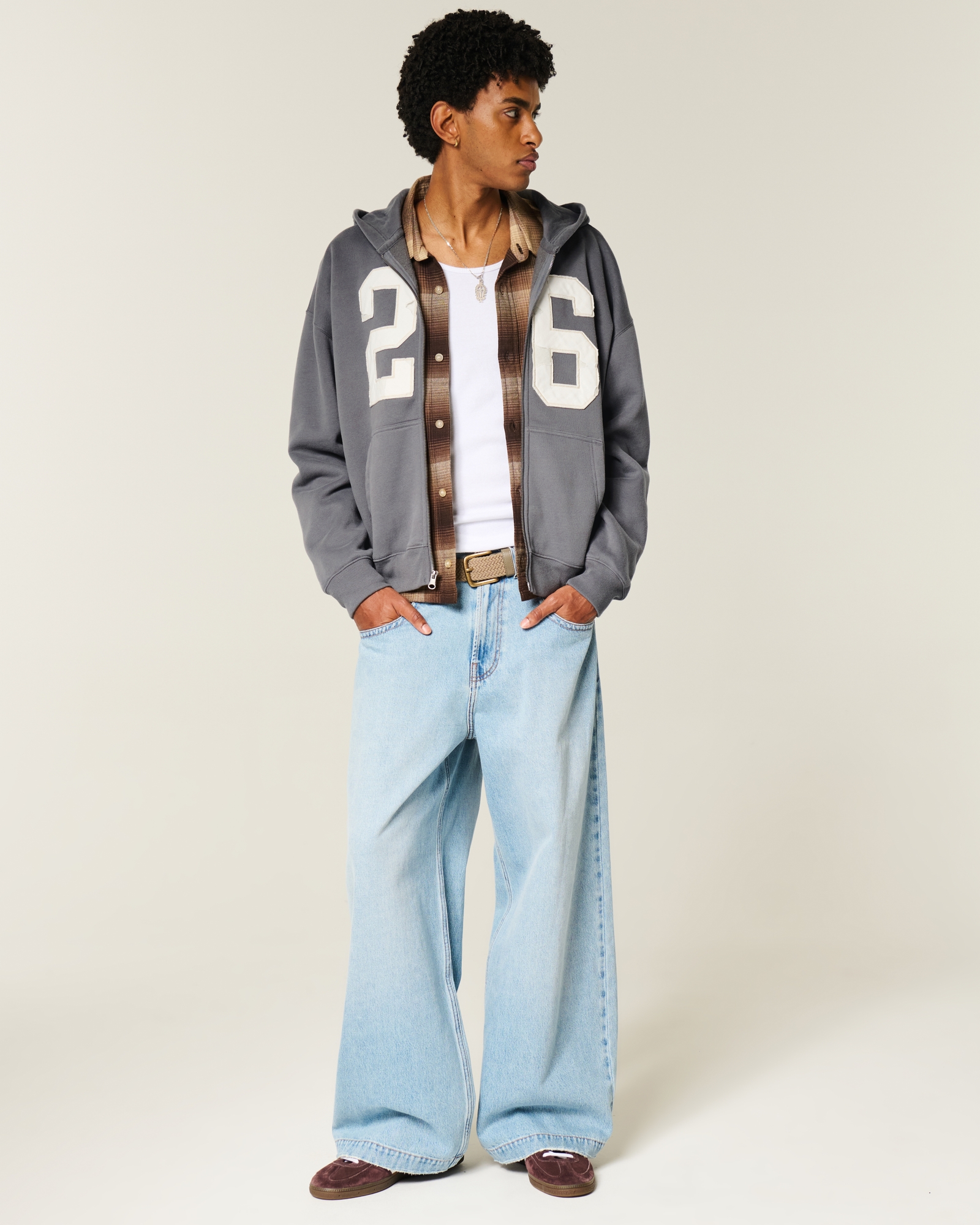 Boxy Zip-Up Hoodie