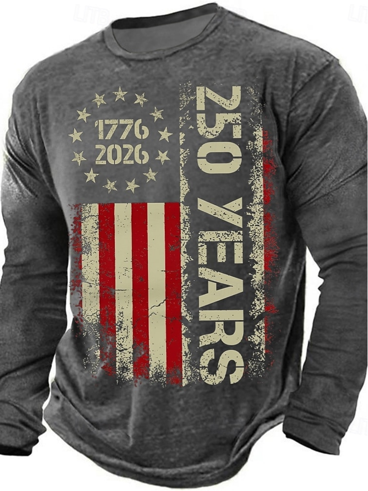 Vintage Design 250Th Anniversary Commemorative Long Sleeved T-Shirt