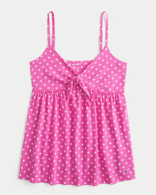 Tie Front Babydoll Cami