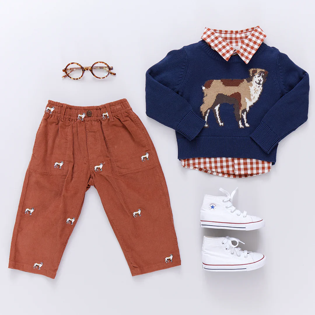Boys Oliver Sweater Happy Dog