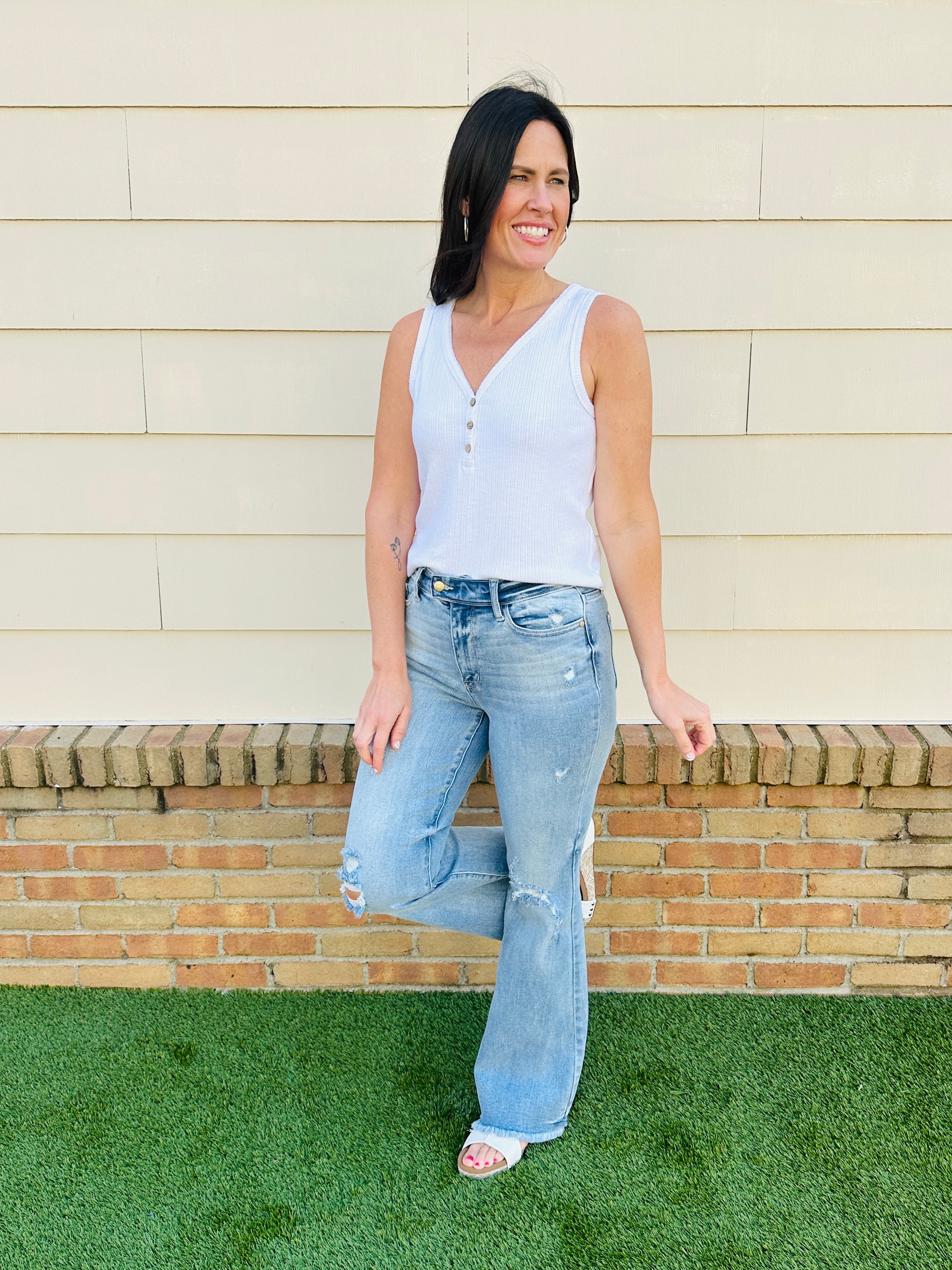 Judy Blue Look Good, Feel Better Flare Jeans