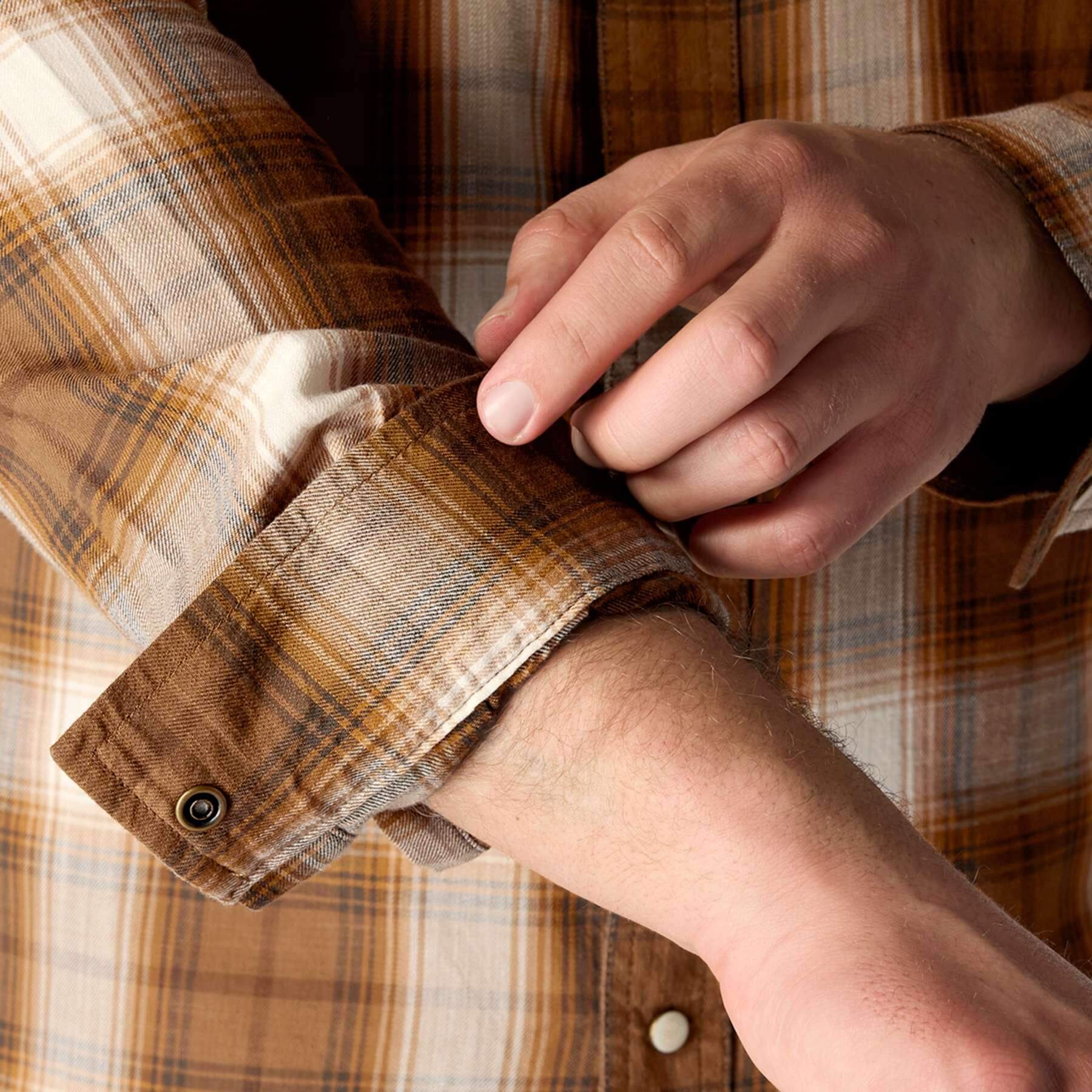 CHT Montana Rugged Flex Relaxed Fit Lightweight Long-Sleeve Snap-Front Plaid Shirt 107016