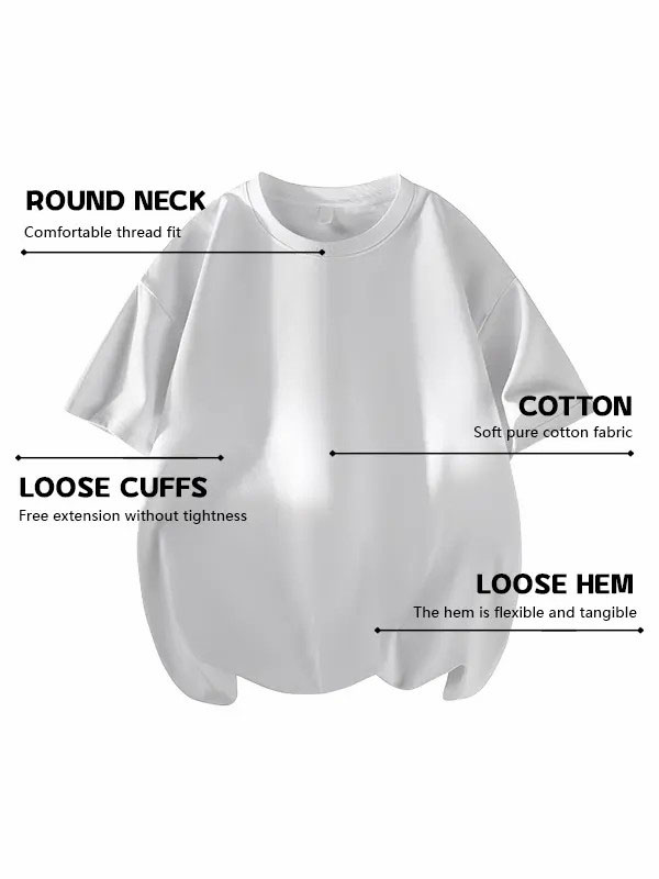 Men's 6-Pack 100% Cotton Crew Neck T-Shirts – Soft Loose Fit