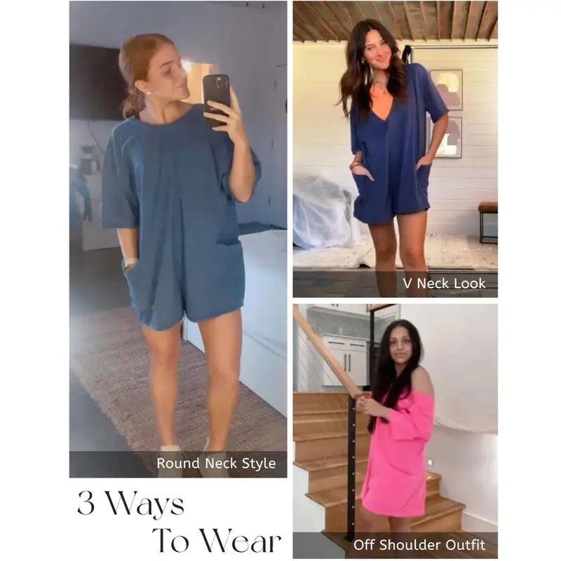 Women's Oversized Casual Athletic Romper
