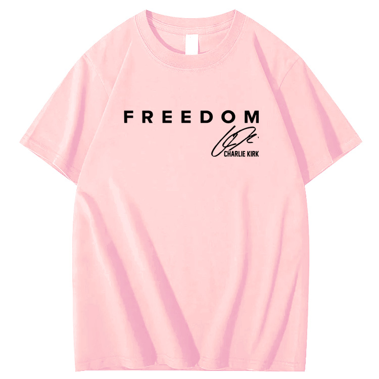 Freedom Pattern100% Cotton T-Shirt
