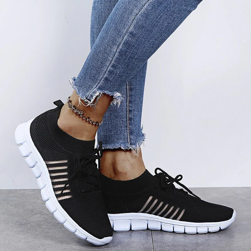 Breathable Mesh Lace Up Sneakers (multiple color options)