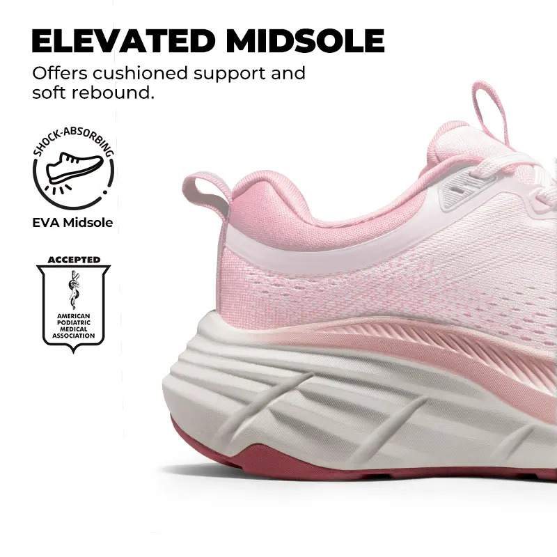 Women's Walking/Running Shoes — Cushioned Comfort, Breathable & Stylish